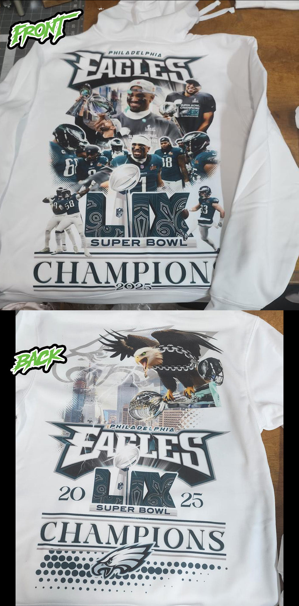 SAMPLE: EAGLES"Super Bowl Champion" HOODIE