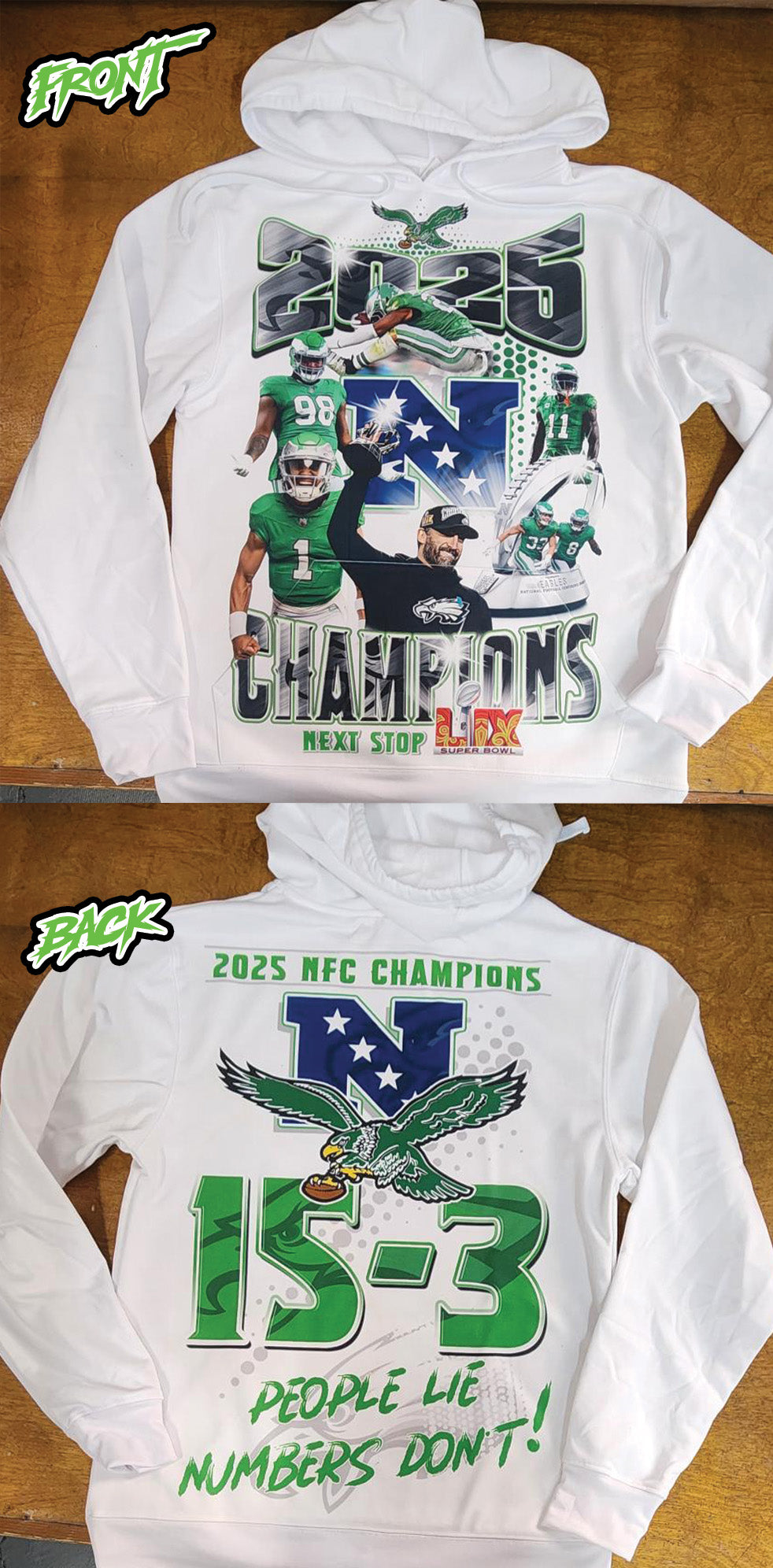 SAMPLE: EAGLES 2025 NFC CHAMPION HOODIE