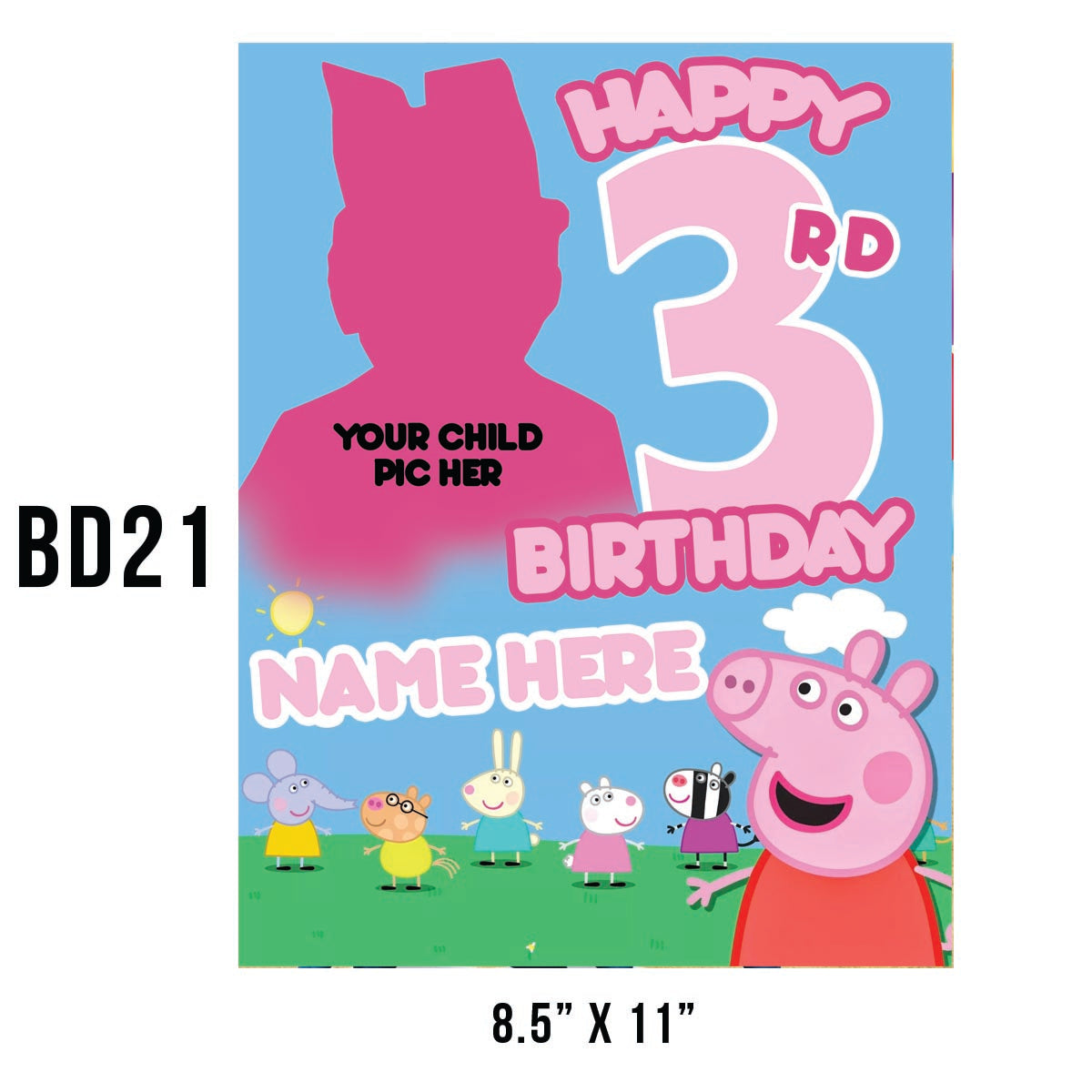 "Kid Birthday" Paper Transfer Designs (1 Pic Max)